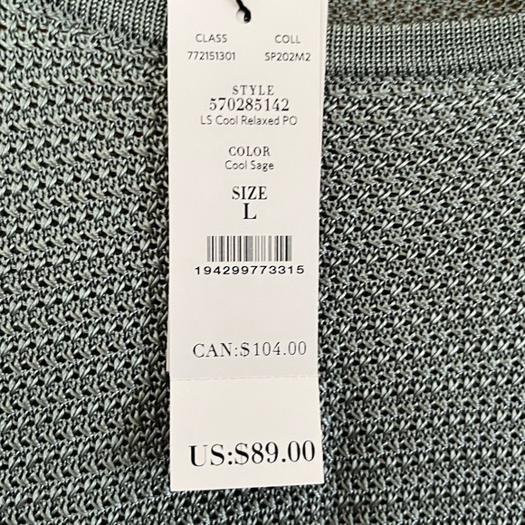 White House/ Black Market sage green mesh like top - Picture 2 of 5